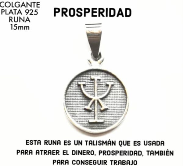 Colgante Runa Prosperidad en plata 925