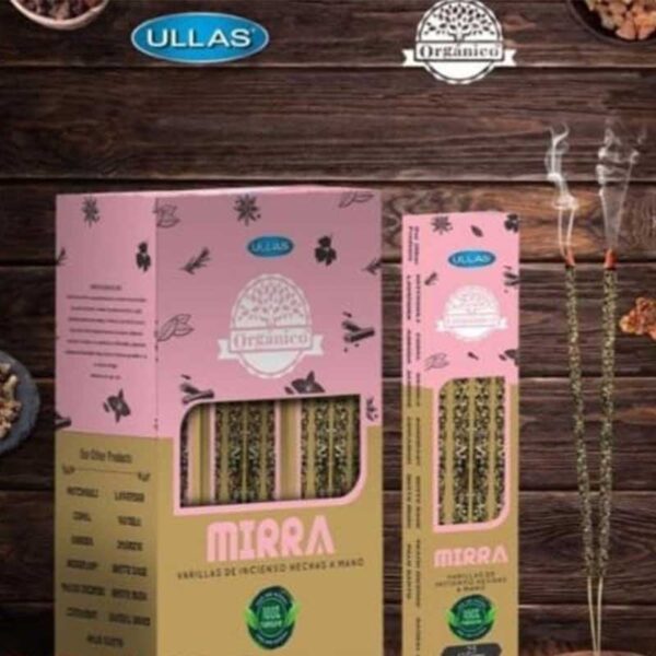 incienso en varas mirra orgánico 100% natural ULLAS