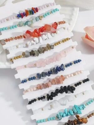 Pulseras con minerales chip