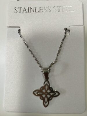 Colgante nudo de bruja acero inoxidable con cadena