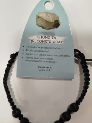 Pulsera de shungita tejida – Protección energética sutil
