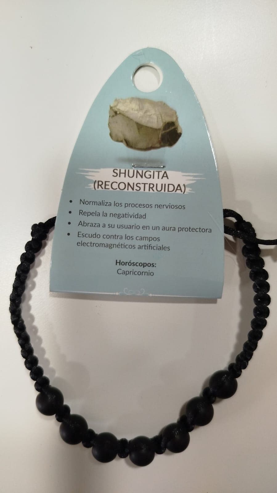 Pulsera de shungita tejida – Protección energética sutil