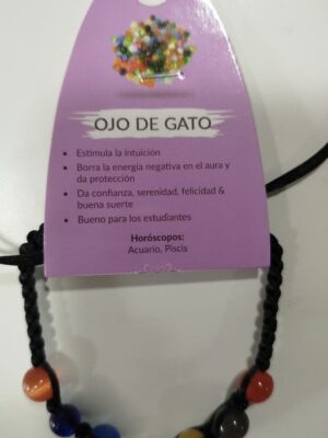 Pulsera ojo de gato multicolor