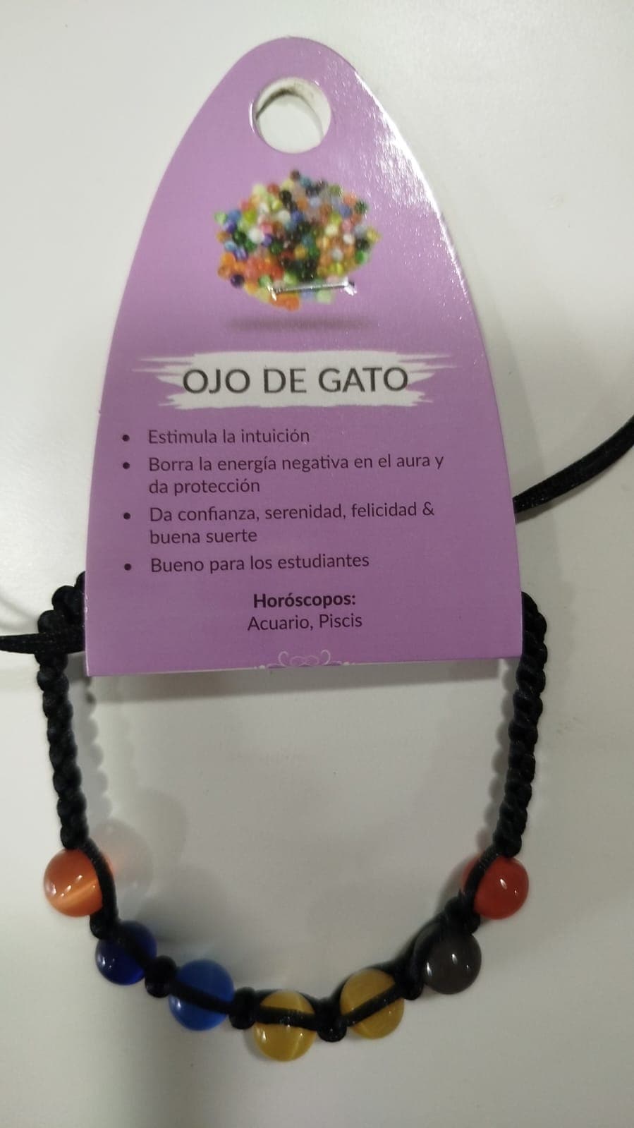 Pulsera ojo de gato multicolor