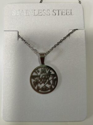 Colgante Tetragramatón en acero inoxidable con cadena incluida