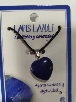 Colgante corazón de Lapis Lázuli para claridad mental y comunicación