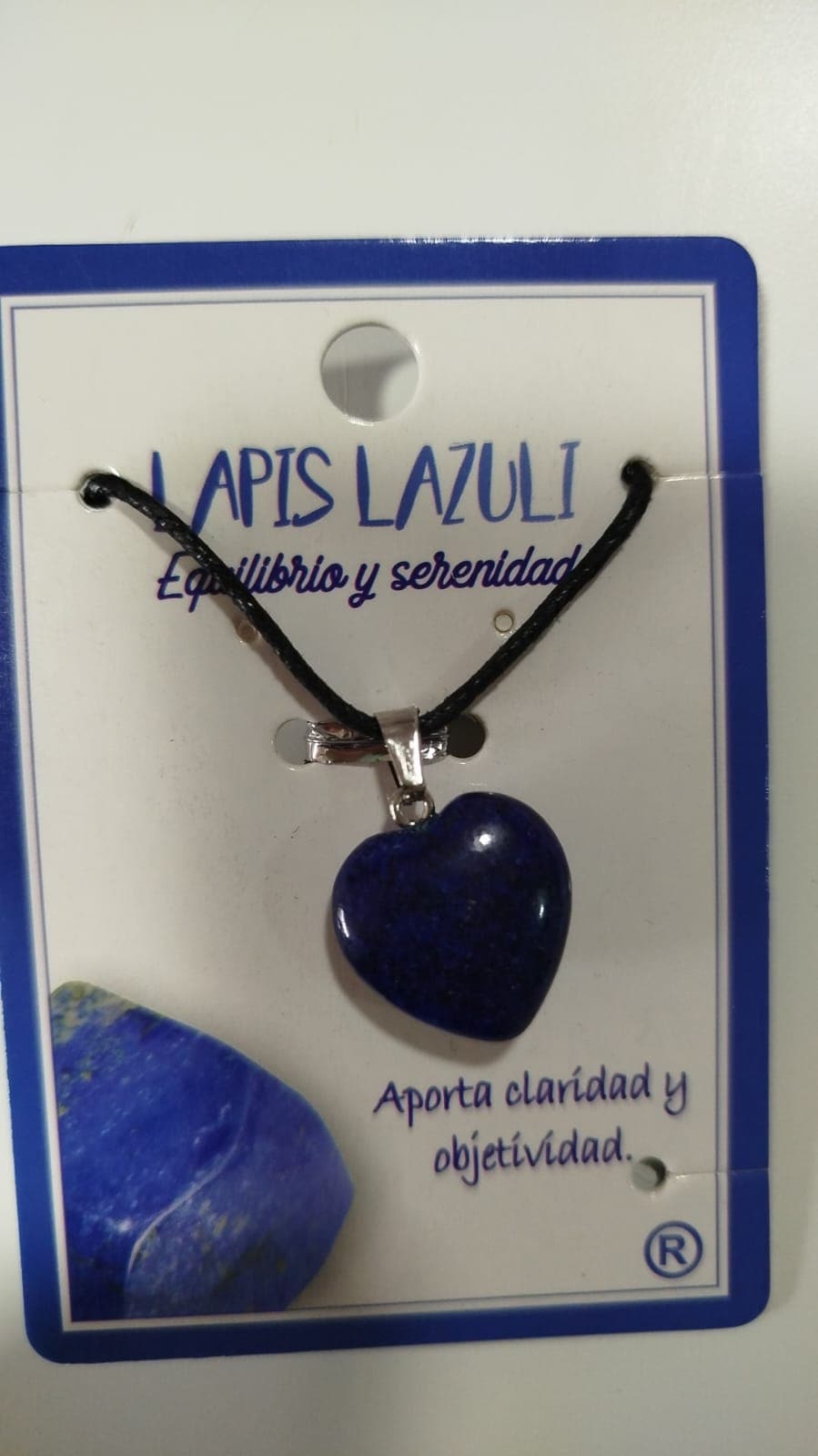 Colgante corazón de Lapis Lázuli para claridad mental y comunicación