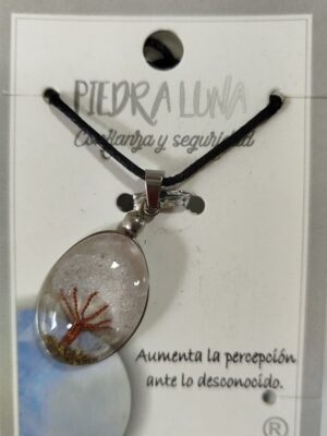 Colgante de Piedra Luna con Árbol de la Vida para conexión espiritual