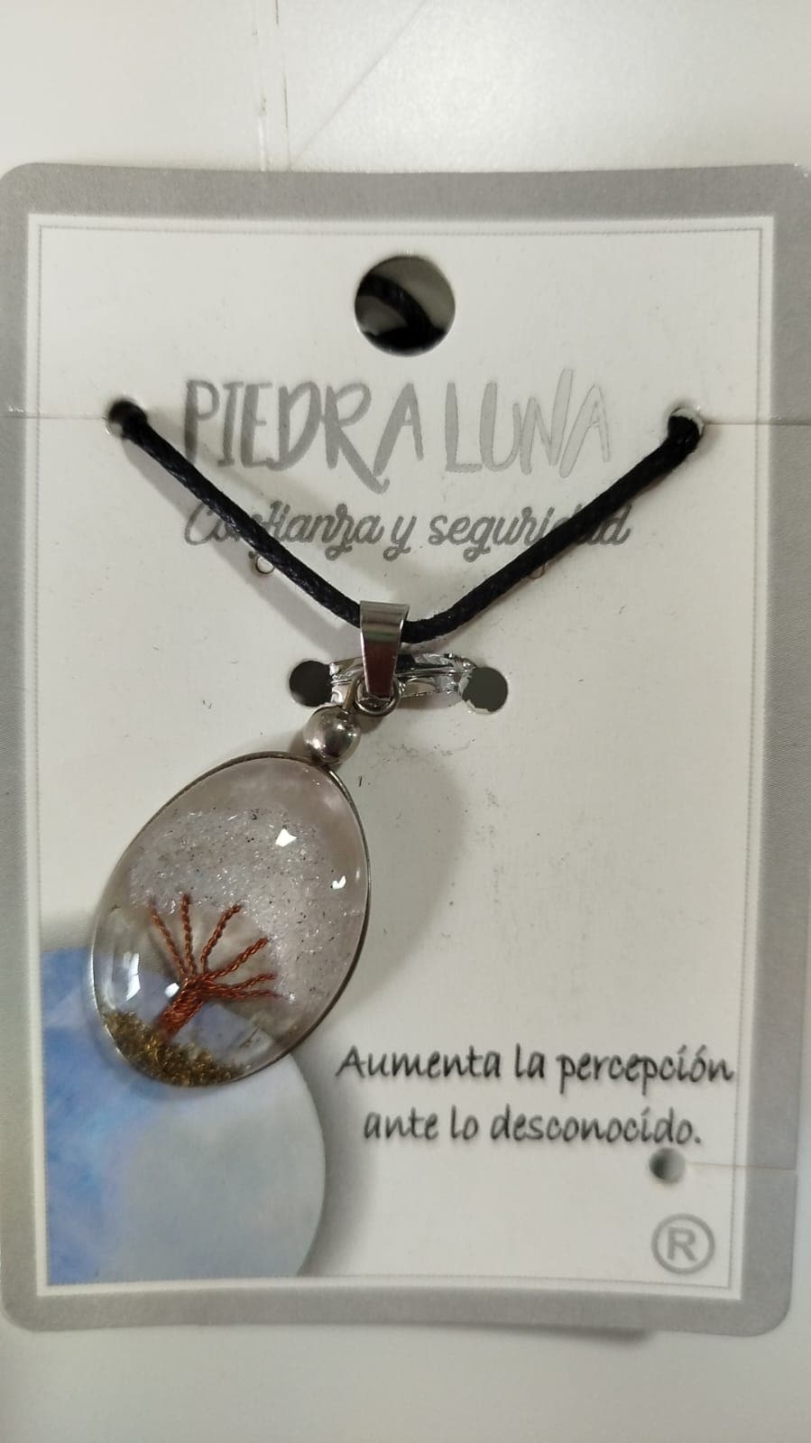Colgante de Piedra Luna con Árbol de la Vida para conexión espiritual