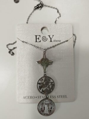 Colgante triple de protección con cadena de acero inoxidable