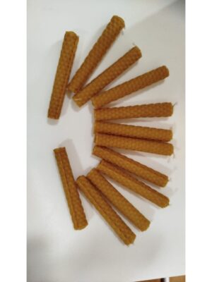 12 velas de miel de 10cmpor1cm