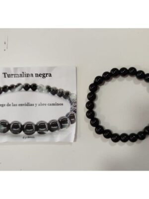 Bolas de 8mm turmalina pulsera