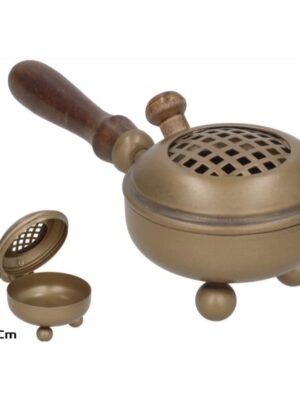 Quemador de Latón con Rejilla y Mango