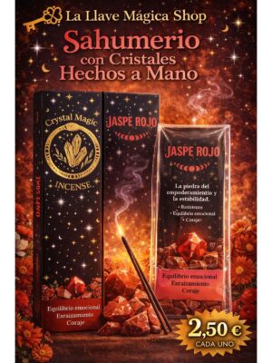 Sahumerio con Cristales Hechos a Mano - jaspe rojo