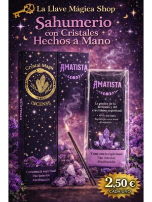 Sahumerio con Cristales Hechos a Mano - amatista