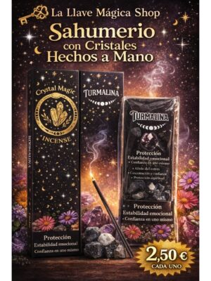Sahumerio con Cristales Hechos a Mano turmalina